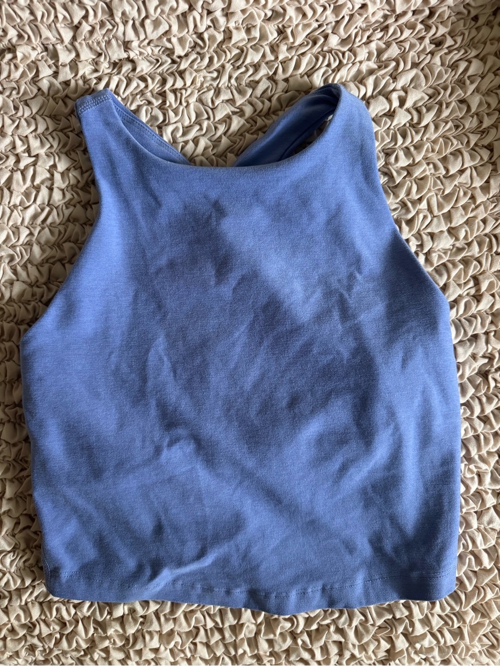Beyond Yoga Cropped Tank with Built in Bra Periwinkle Blue XS
